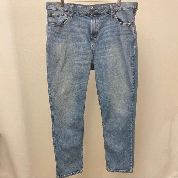 Old Navy 40x30 Tag Size Athletic Fit Jeans Mens Stretch Tapered Leg 28” Inseam - Picture 10 of 11